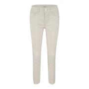 Slim Ivory Cropped Jeans