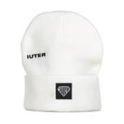 Logo Fold Beanie Hat White