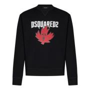 Horror Maple Leaf Sweatshirt Sort