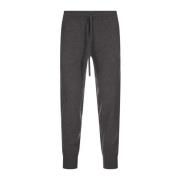 Slim-Fit Grå Uld-Bland Joggers