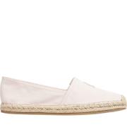 Pink Broderede Flade Espadriller