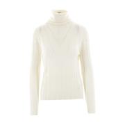 Ribstrikket uld turtleneck sweater