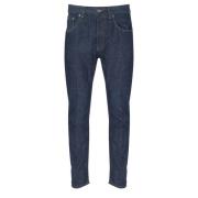 Slim Fit Carrot Style Blue Denim Jeans