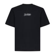 Sort Bomuld Crew Neck Logo T-shirt