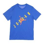 Stretch Crew Herre T-Shirt i Signal Blue