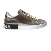 Bronze Metallic Logo Sneaker Sko