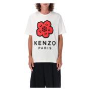 Hvid Boke Blomst T-Shirt