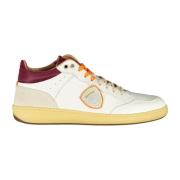 Herre Sporty Hvide Sneakers med Kontrastdetaljer