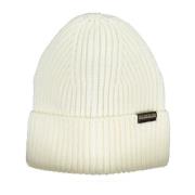 Hvid Herre Beanie med Logo