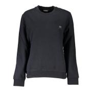 Sort Langærmet Broderet Logo Sweatshirt