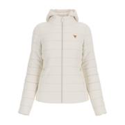 Beige Tekstil Dame Puffer Jakke