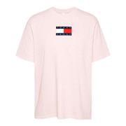 Pink Streetwear T-shirt med Branding