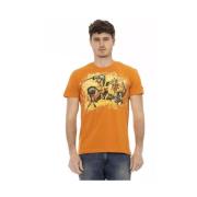 Elegant Orange Rundhalset Tee