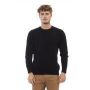 Rundhals Langærmet Sweater med Lomme