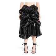 Runway Style Faux Leather Skirt