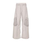 Cargo Wide Leg Bukser Hvid