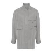 Grå Overshirt Casual Mode Stil