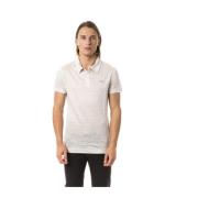 Stribet Polo Shirt Broderet Front Kort Ærme