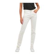 Hvid Twill Jeans Straight-Leg