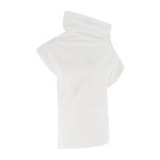 Asymmetrisk T-shirt i kompakt stof