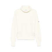 Beige Uld Tricot Strik Sweater