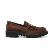 Chokoladebrune Ruskind Loafers