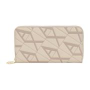 Beige Damepung med Monogramlogo