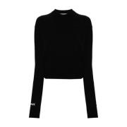 Sort Strik Logo Sweater