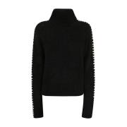 Sort Strik Pullover Sweater