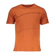 Orange T-shirt med korte ærmer