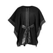 Elegant Poncho med Rund Halsudskæring