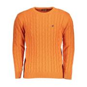 Twisted Logo Sweater Orange Broderi