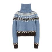 Vinter Broderet Uld Sweater