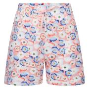 Blomstret Print Ferskenblå Shorts