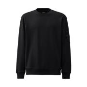 Broderet Crewneck Sweatshirt Sort