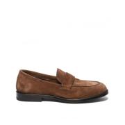 Brun Ruskind Loafer Sko