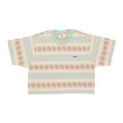 Stribet Crop Tee Grøn Fig Multi