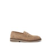 Suede Loafer Leather Trim