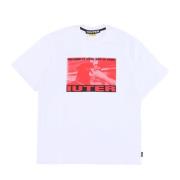 Hvid Mænds Crew Neck T-shirt