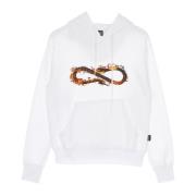 Hvid Fire Logo Hoodie