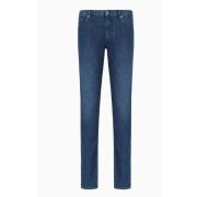 Slim Fit Brugt Vask Denim Jeans