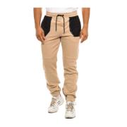 Sporty Ribbed Cuff Zip Pocket Pants