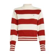 Rugby Style Mock-Neck Sweater