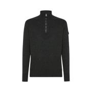 Mørkegrå Uld Halfzip Sweater