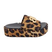 Animalier Print Slide Sandaler