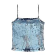 Monogram Denim Top med Lynlås