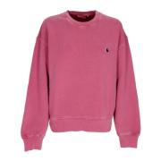 Lys Crewneck Sweatshirt Magenta Garment Dyed