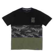 Camo sektion t-shirt sort/oliven