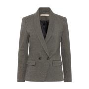 Moderne ternet blazer med eksklusive knapper