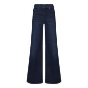 Blå Wide Leg Jeans Dametøj